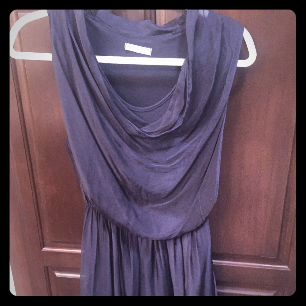 Midnight Blue Silk Dress